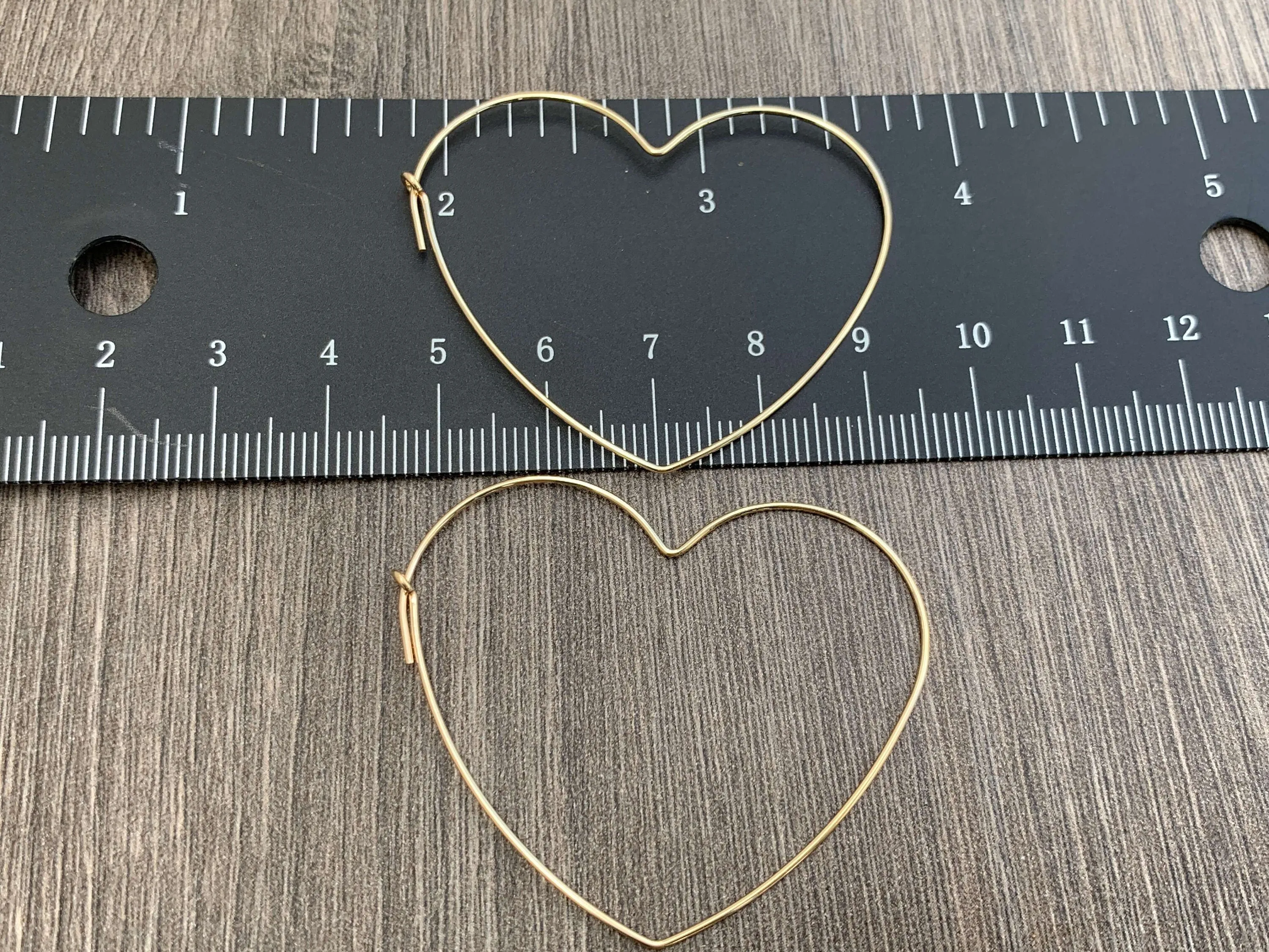 14kt Gold Filled Heart Shaped Beading Hoops