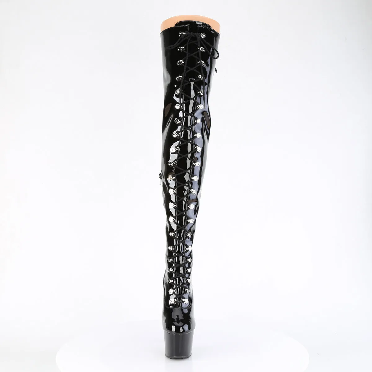 7 Inch Heel ADORE-3022 Black Stretch Patent