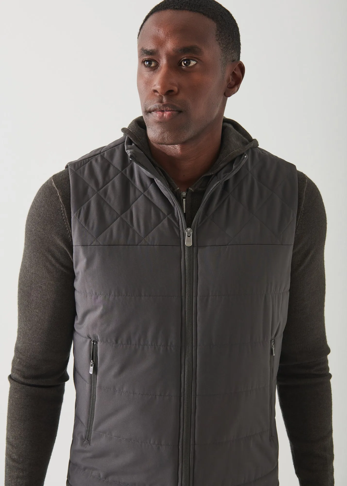 ACTIVE MIX-MEDIA QUILTED VEST