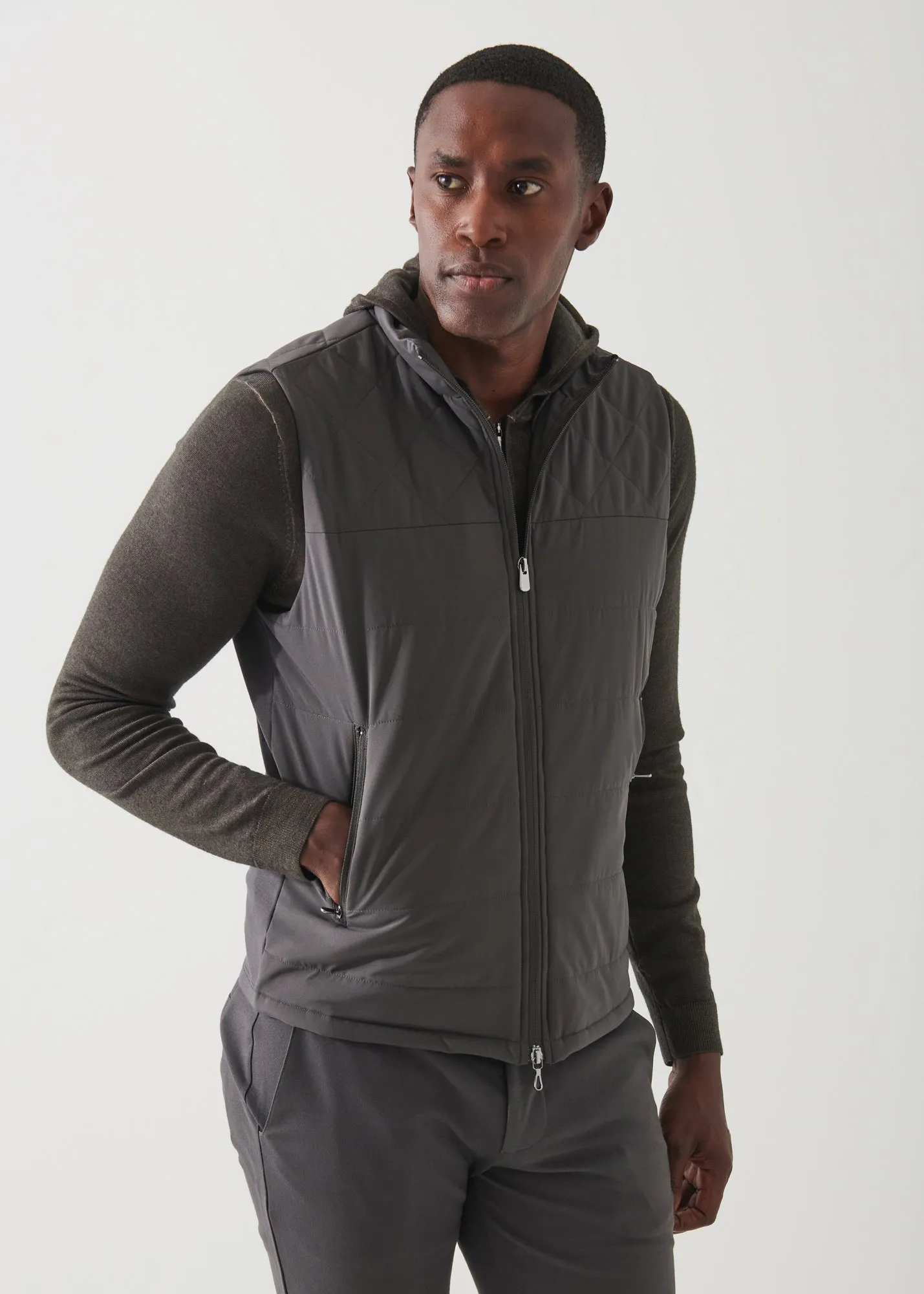 ACTIVE MIX-MEDIA QUILTED VEST