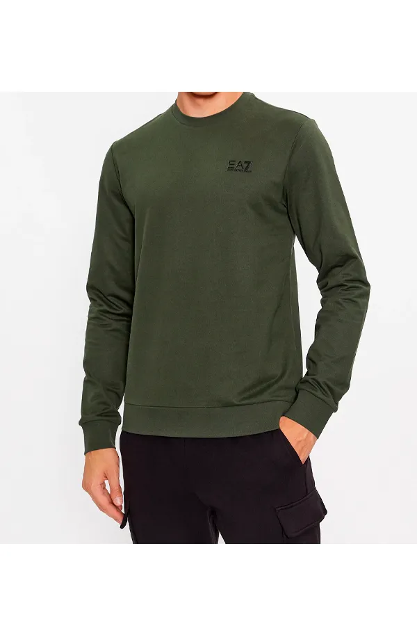 Armani EA7 ID Logo Sweatshirt Olive