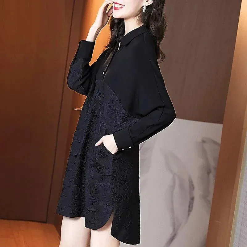 Autumn New Casual Pullovers Loose Office Lady Shirt