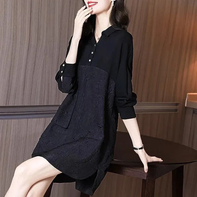 Autumn New Casual Pullovers Loose Office Lady Shirt