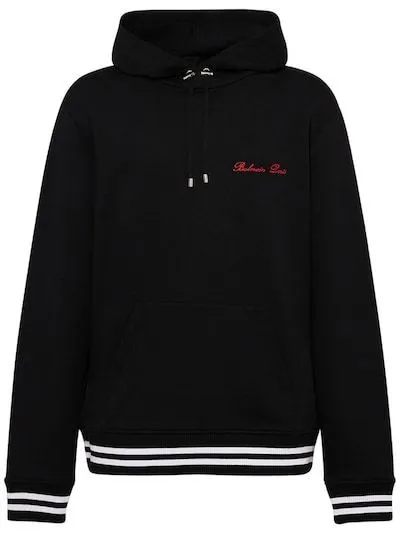 BALMAIN  |Long Sleeves Cotton Logo Luxury Hoodies