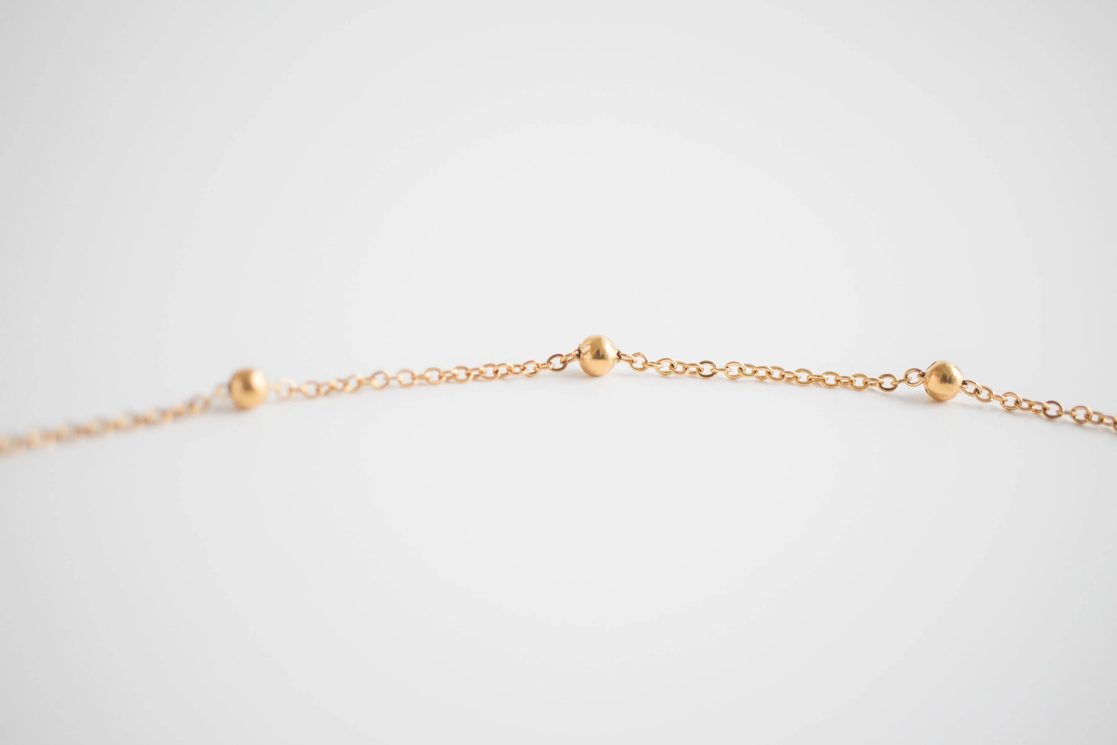 Beaded Chain Gold Filled Bracelet