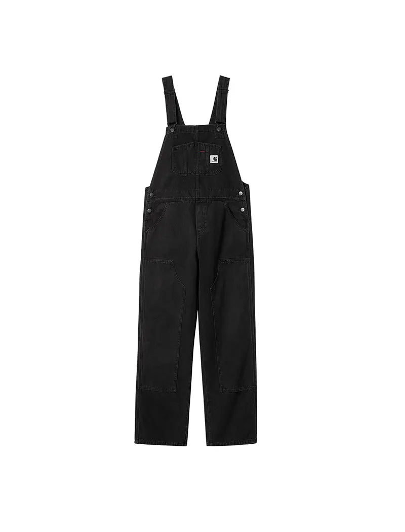 Carhartt WIP Bib Double Knee Black Stone Washed