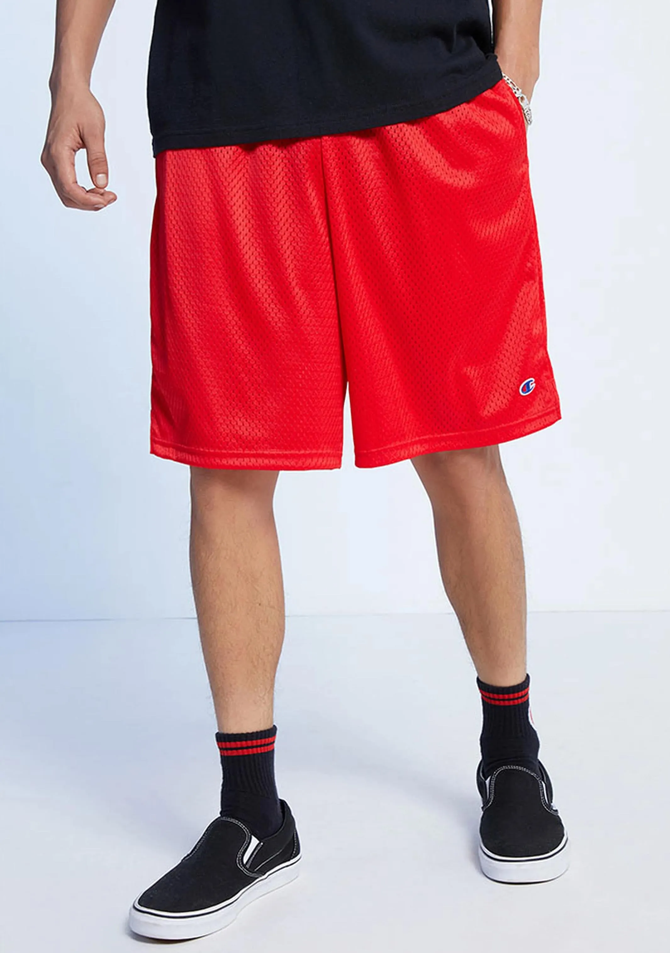 Champion Mens US 9inch Basketball Shorts Red <br> AURGA1 QUJ