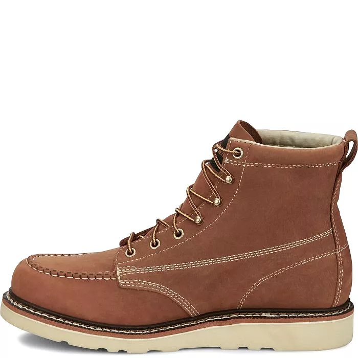 Chippewa Men's Edge Walker 6 Moc Toe Lace Up Work Boot -Tan- ED5312