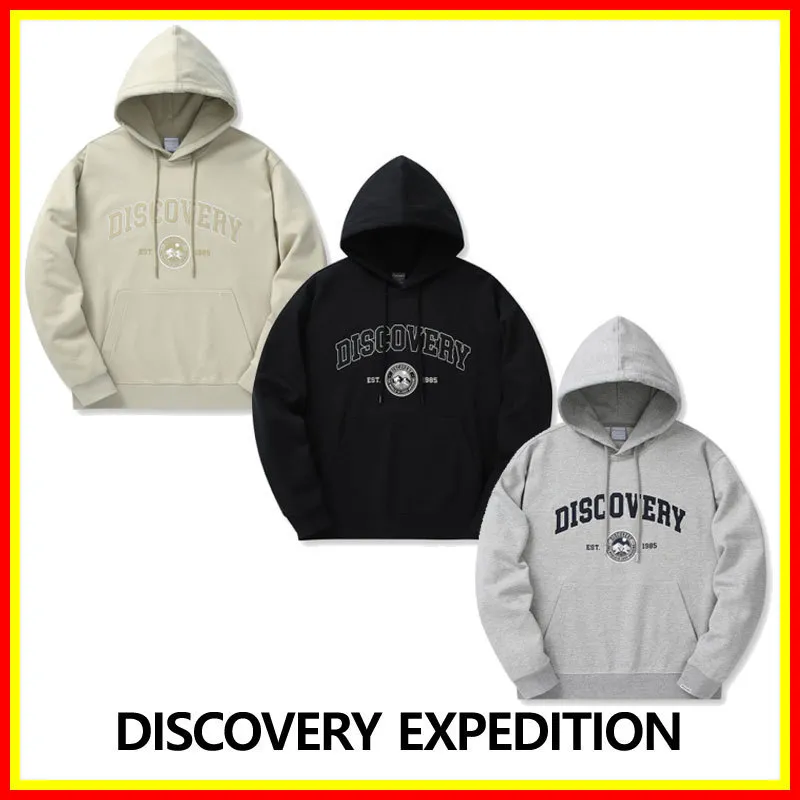 Discovery EXPEDITION  |Unisex Street Style Long Sleeves Plain Logo Hoodies