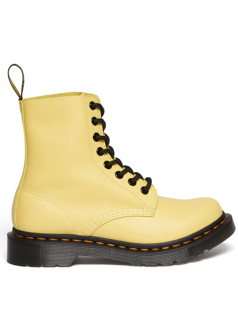 Dr. Martens 1460 Pascal Virginia Soft Leather Boots Lemon Yellow