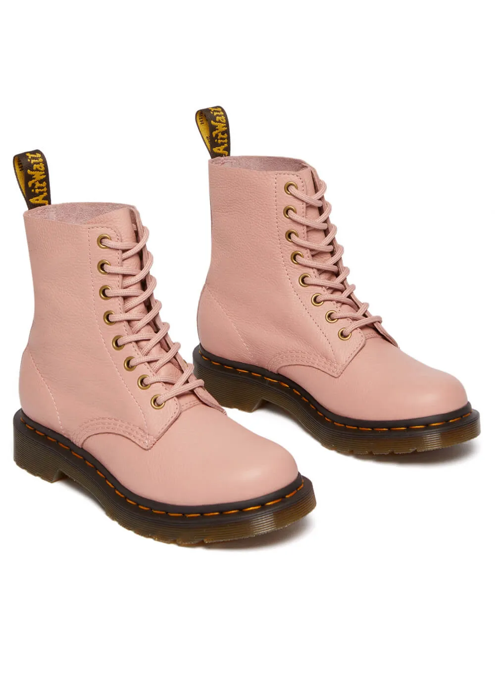 Dr. Martens 1460 Pascal Virginia Soft Leather Boots Peach Beige