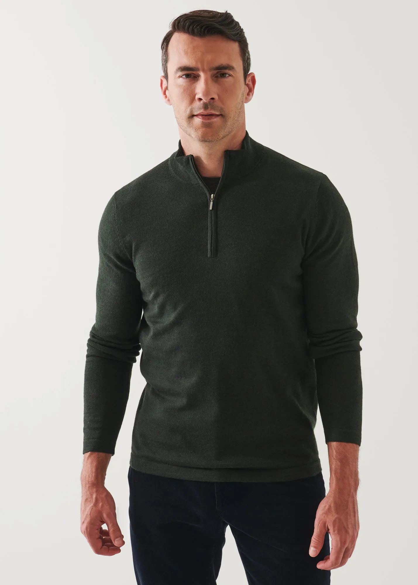 EXTRA-FINE MERINO QUARTER ZIP