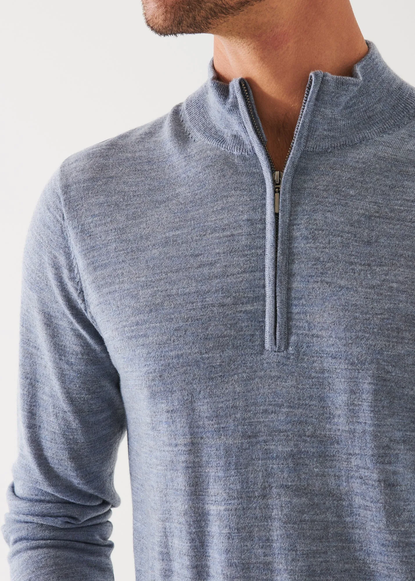 EXTRA-FINE MERINO QUARTER ZIP