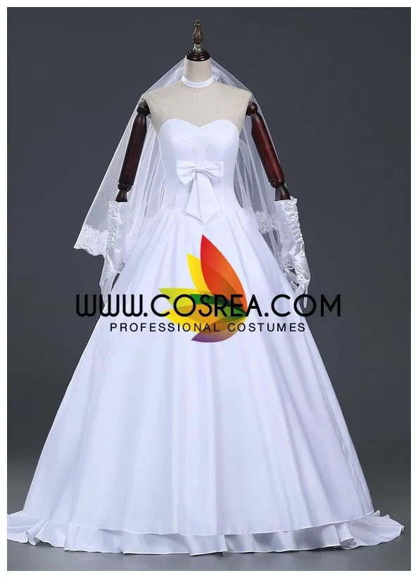 Fate Saber Anniversary Wedding Cosplay Costume