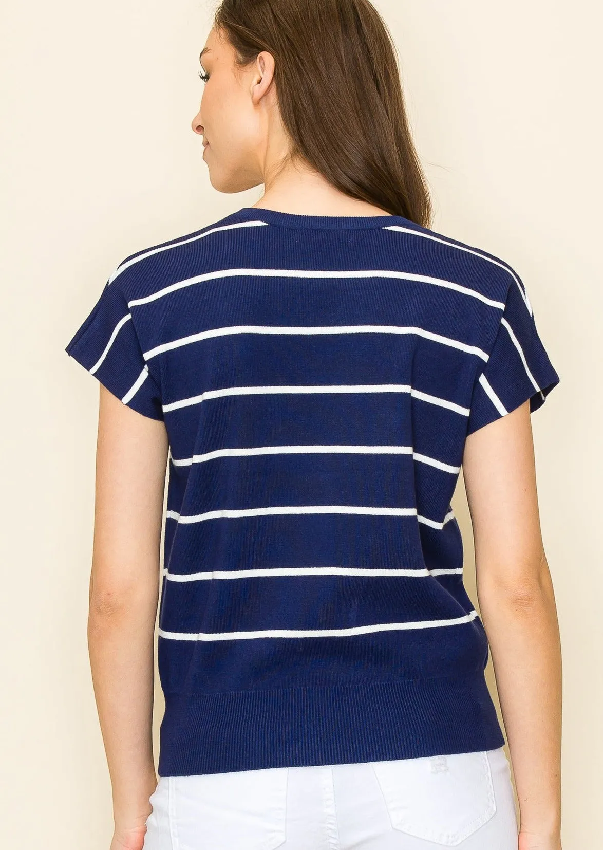 FINAL SALE - Striped Short Sleeve Pullovers - 3 Colors!