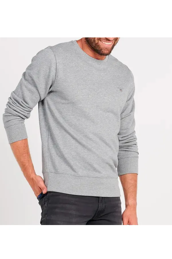 GANT Basic Crew Sweatshirt Grey