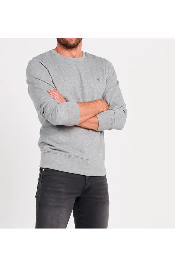 GANT Basic Crew Sweatshirt Grey