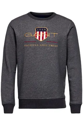 GANT Gold Shield Crew Sweatshirt Antracit