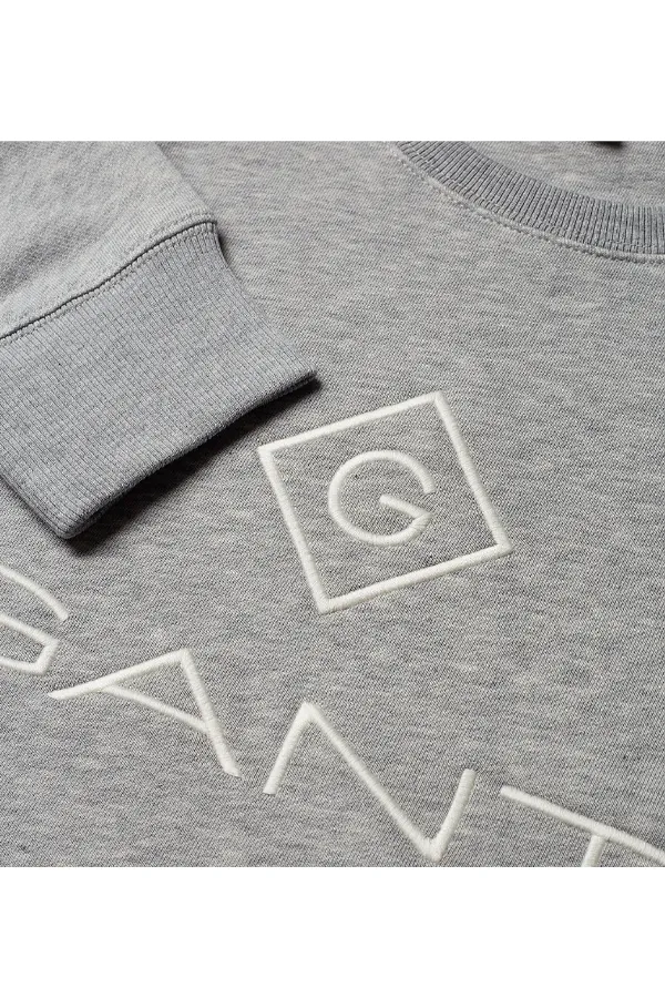 GANT Lock Crew Sweatshirt Grey