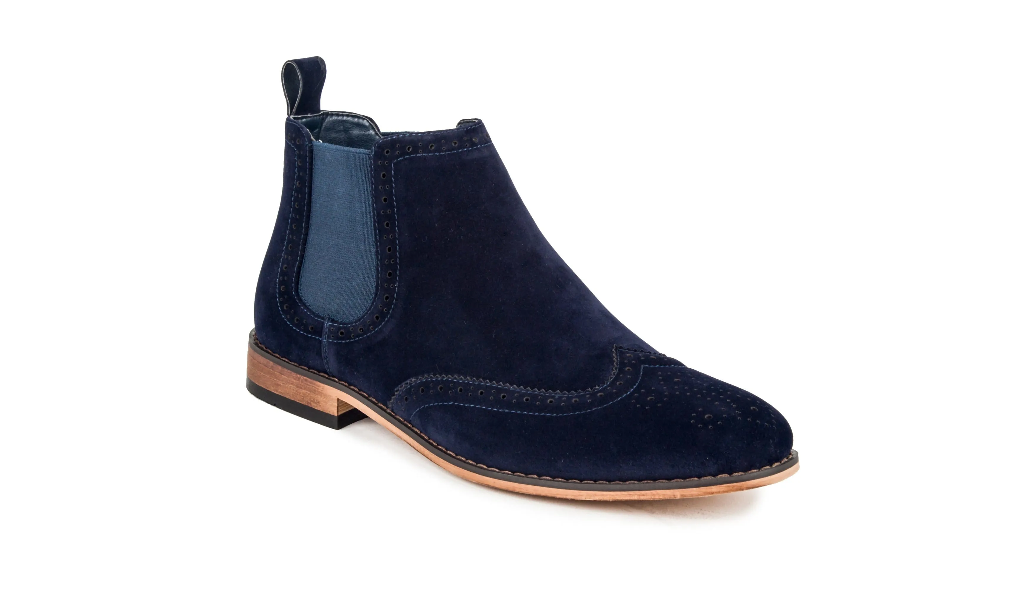 Gino Vitale Men's Wing Tip Chelsea Boots