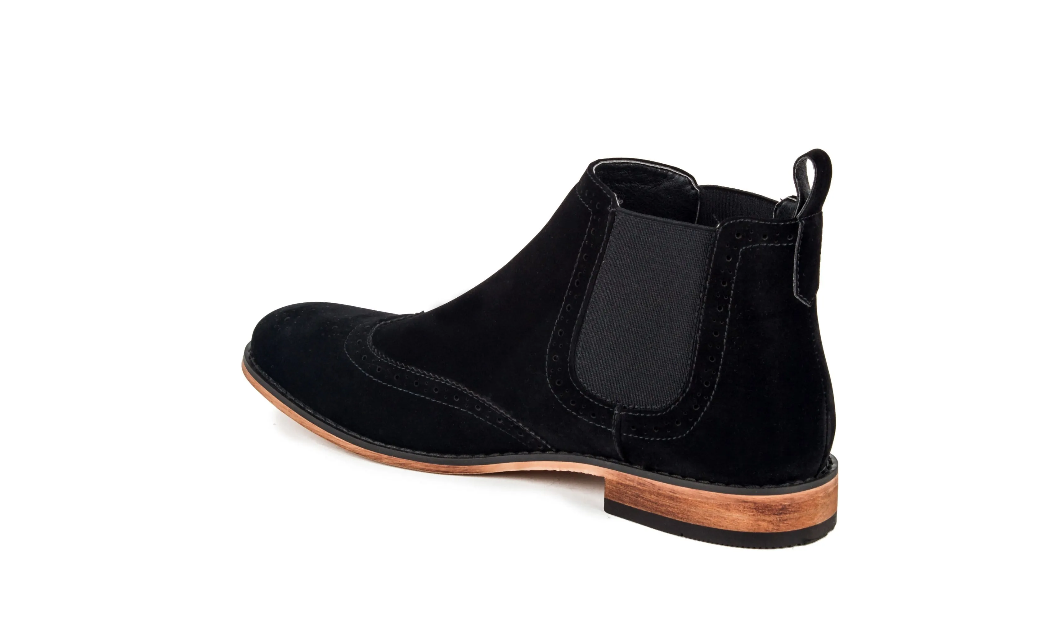 Gino Vitale Men's Wing Tip Chelsea Boots