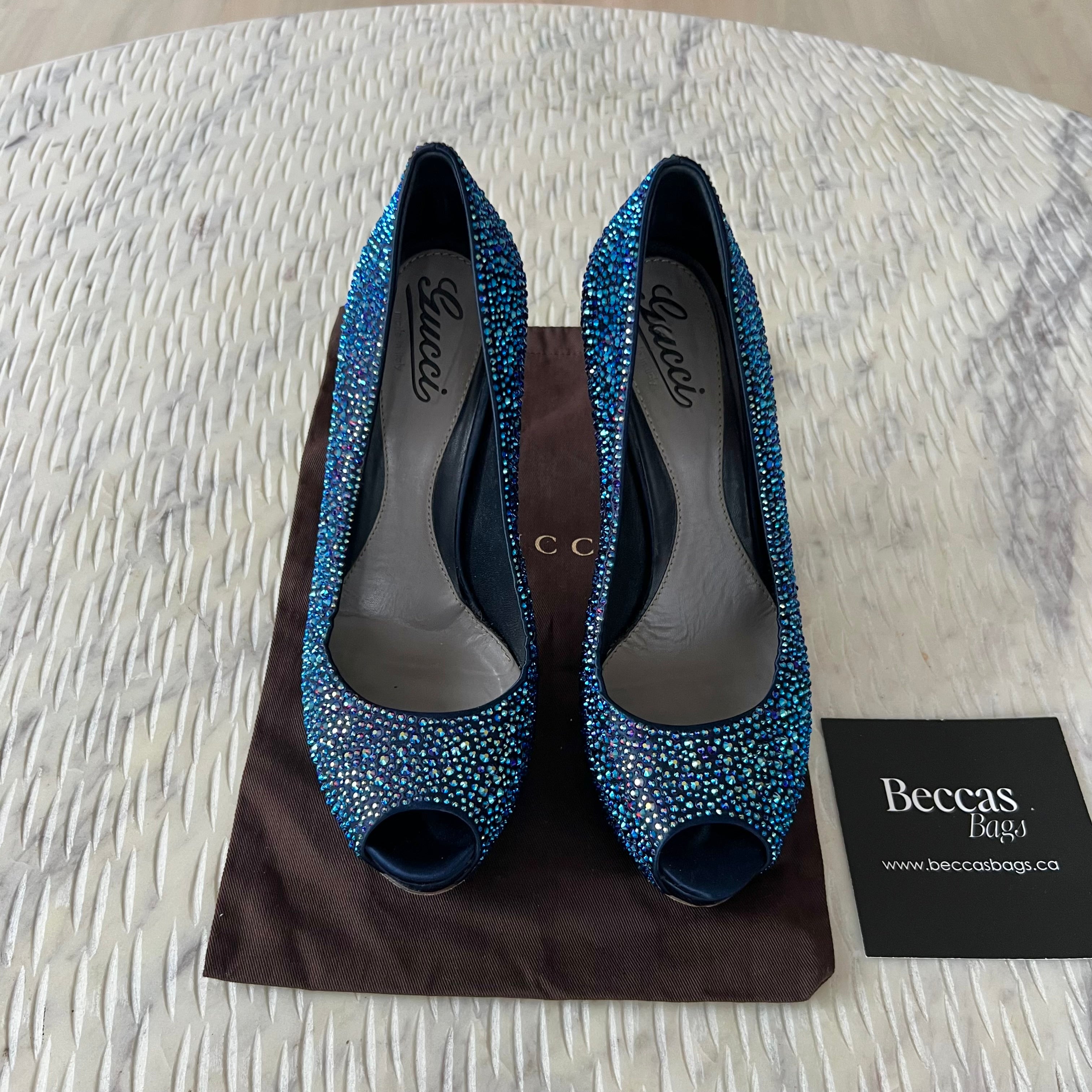 Gucci Strass Crystal Heels