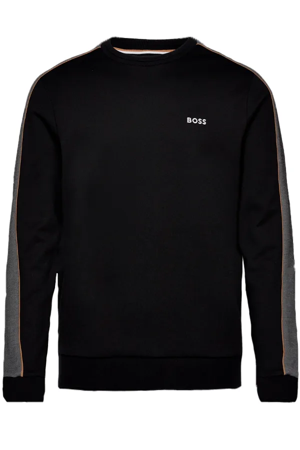 Hugo Boss Sweatshirt Stripe Logo Black