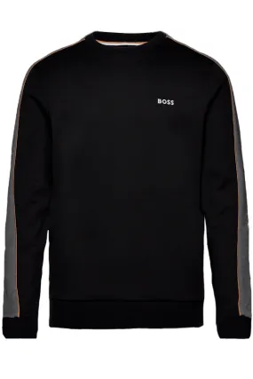 Hugo Boss Sweatshirt Stripe Logo Black