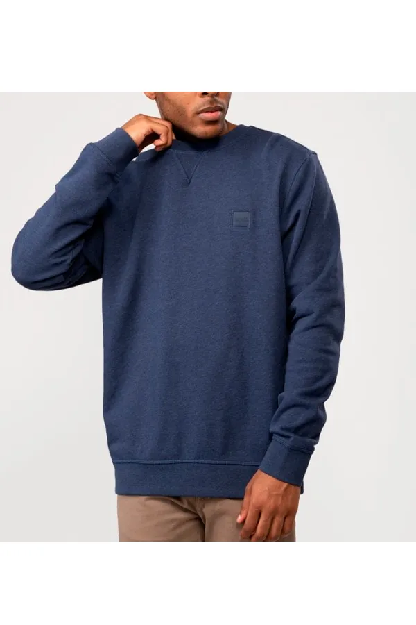 Hugo Boss Westart Patch Logo Sweatshirt Indigo