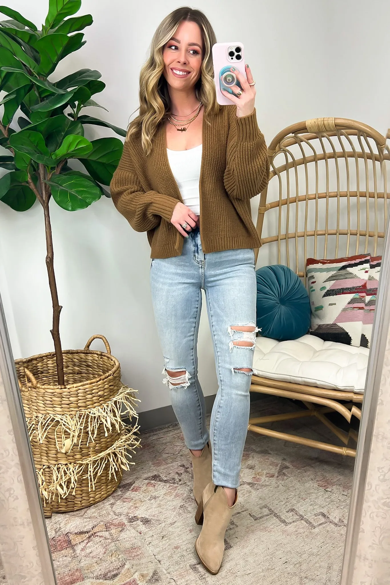 Jordie Drop Shoulder Knit Cardigan