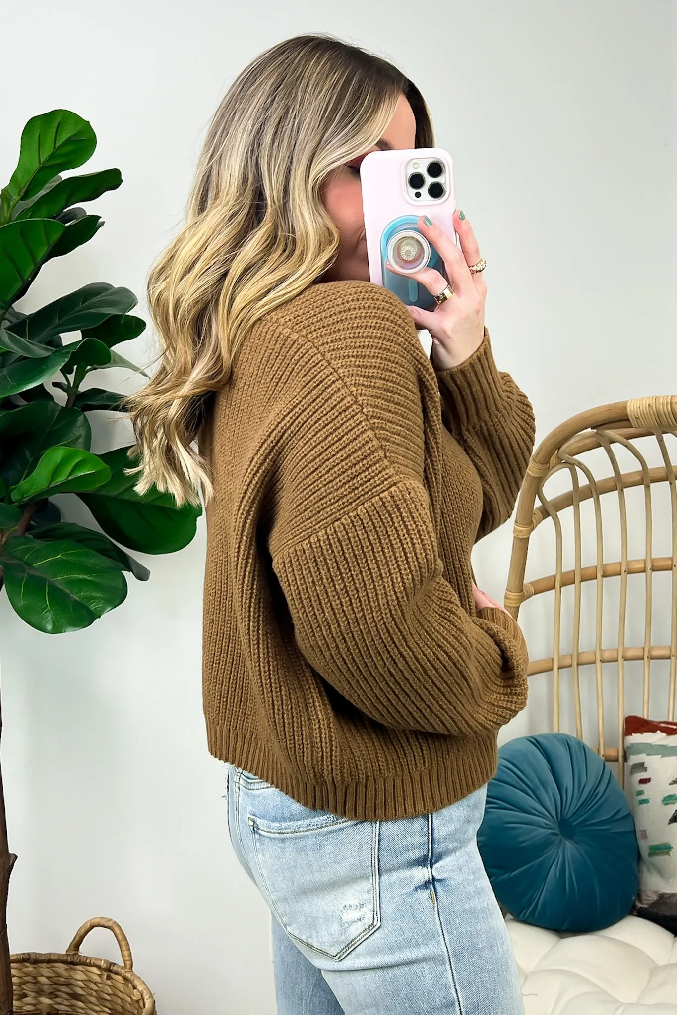 Jordie Drop Shoulder Knit Cardigan