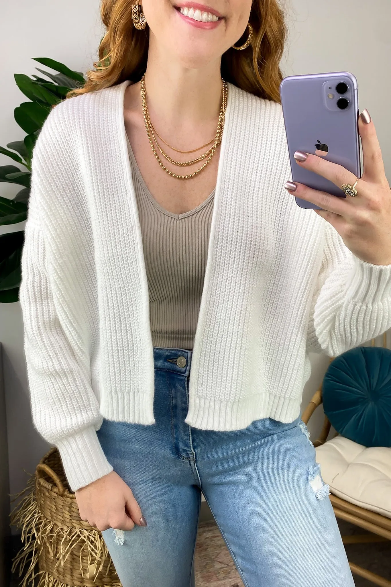 Jordie Drop Shoulder Knit Cardigan