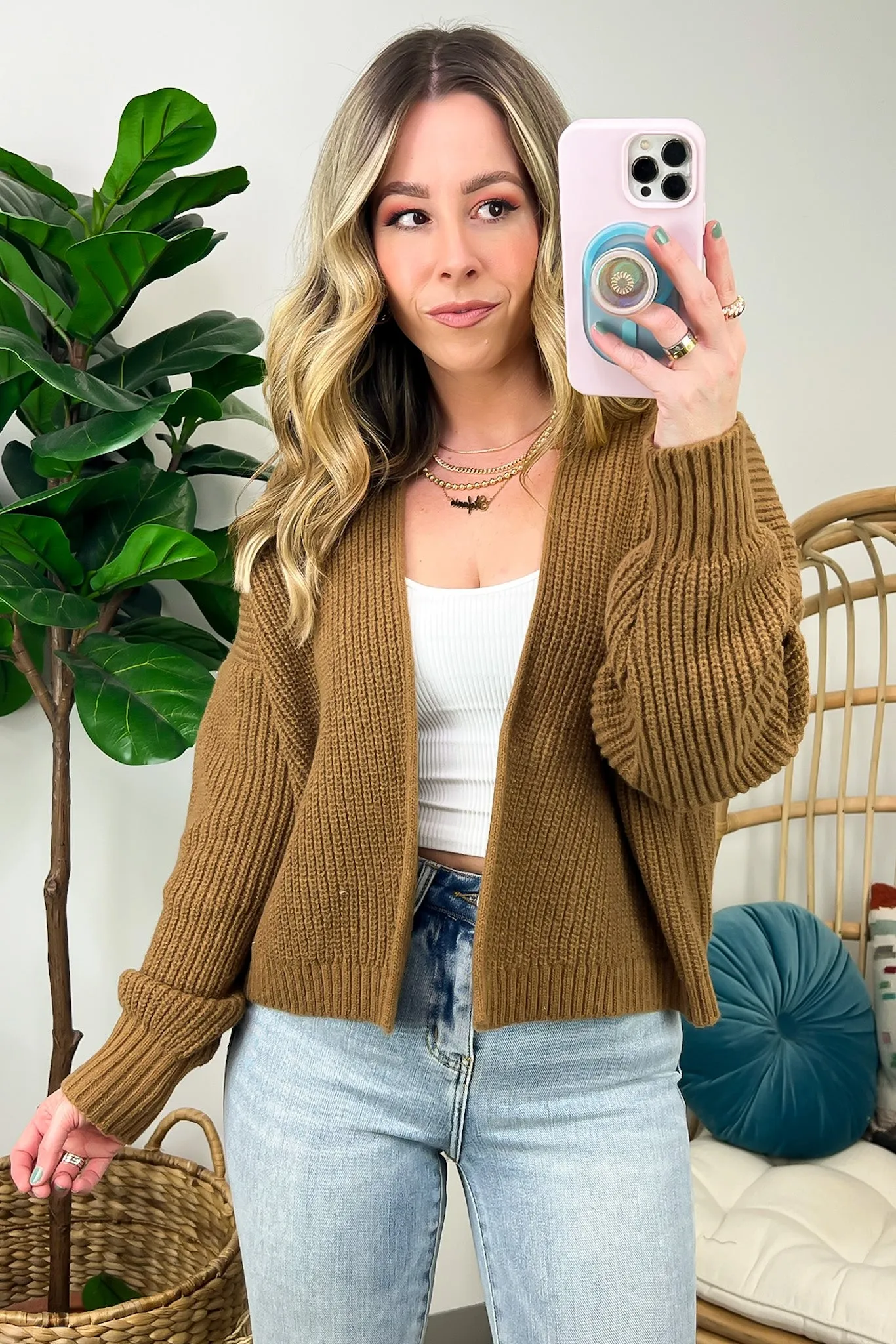 Jordie Drop Shoulder Knit Cardigan