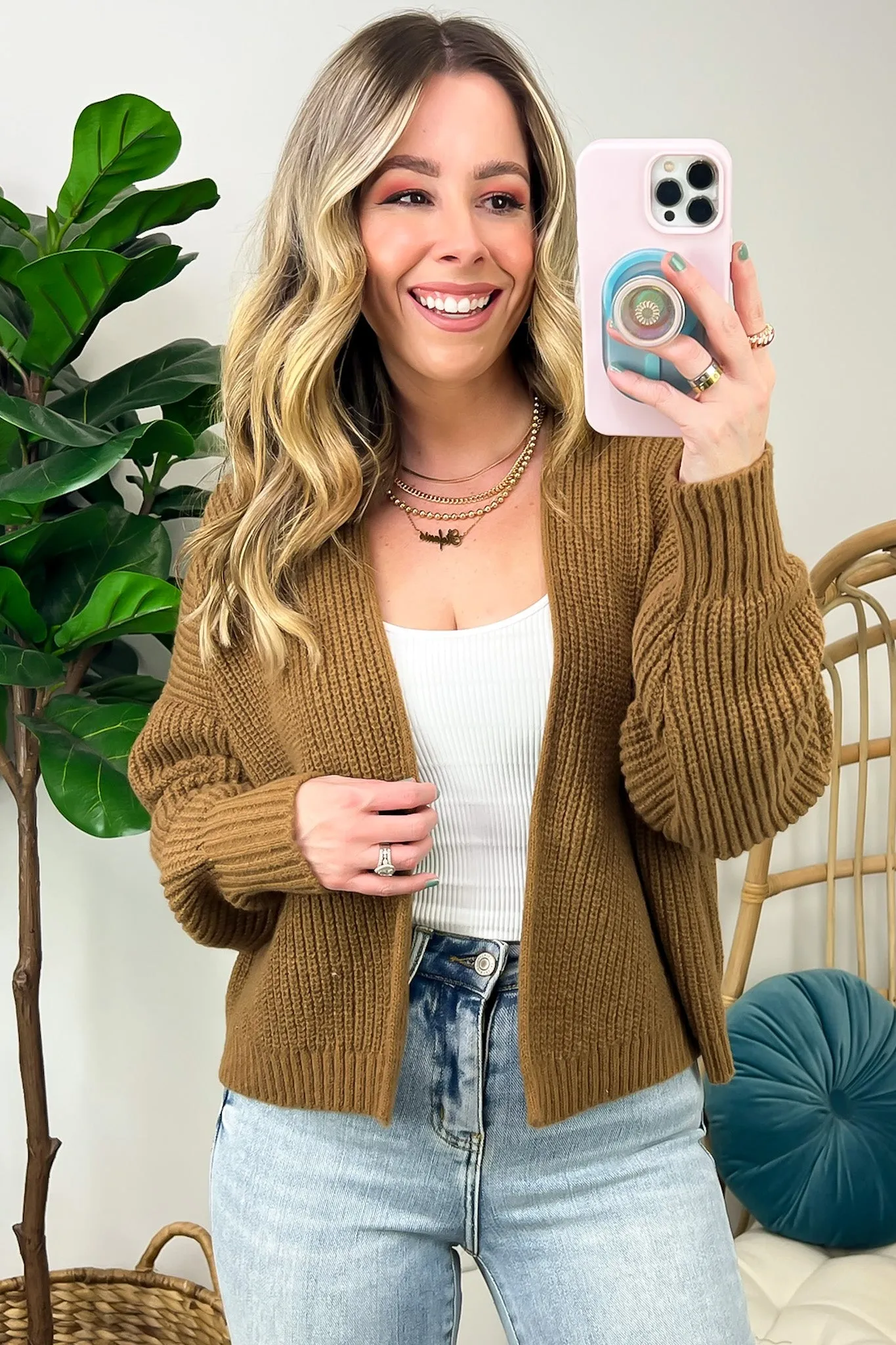 Jordie Drop Shoulder Knit Cardigan