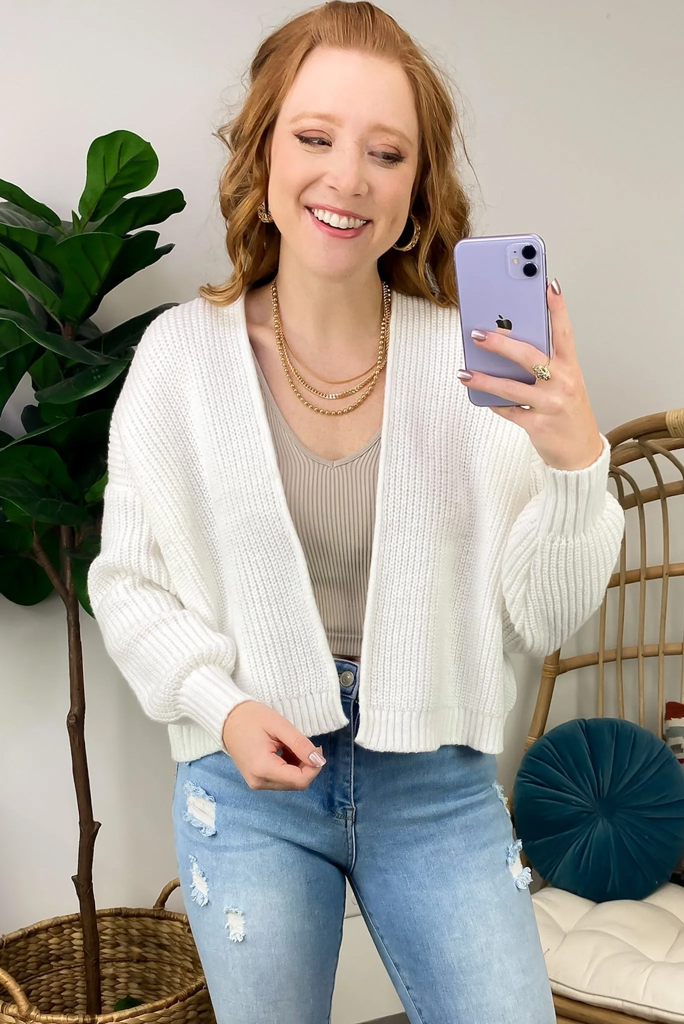 Jordie Drop Shoulder Knit Cardigan