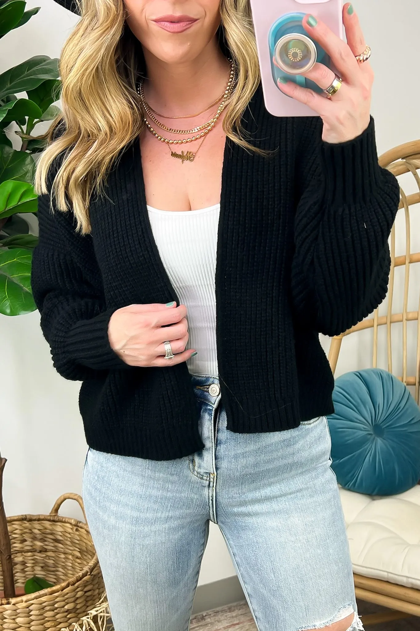 Jordie Drop Shoulder Knit Cardigan