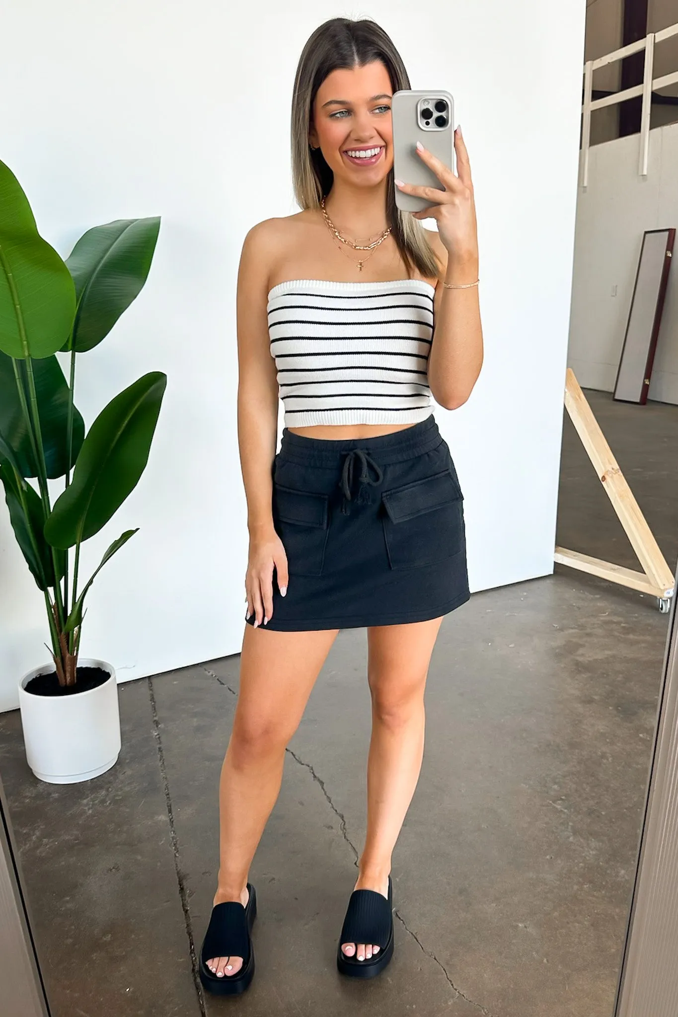 Kameron Striped Knit Tube Top