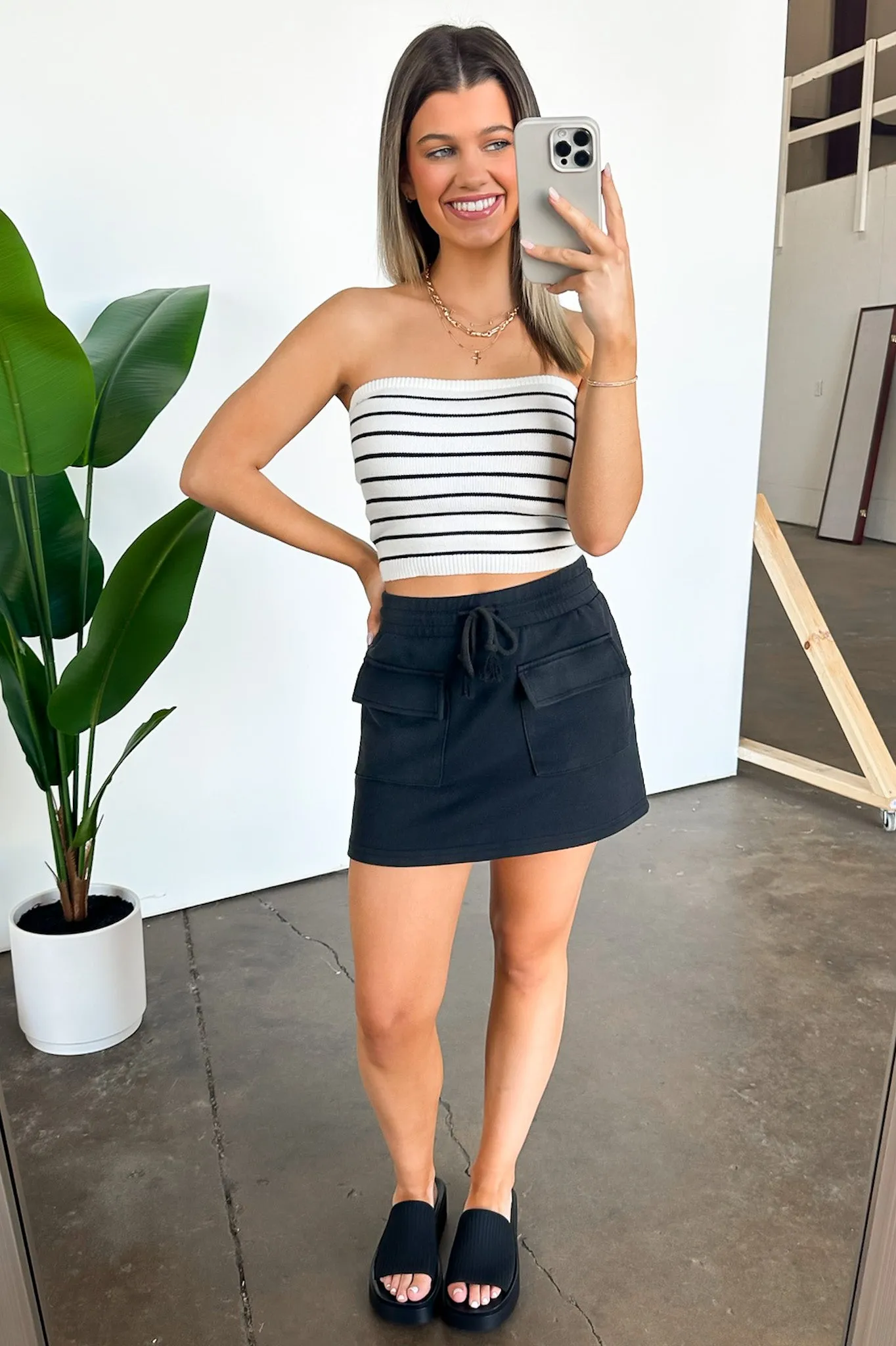 Kameron Striped Knit Tube Top