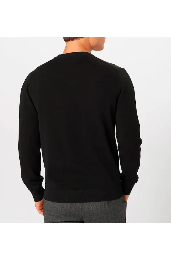 Lacoste Knitted V-Neck Pullover Black