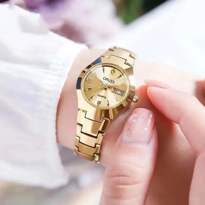 Luxury Stainless Steel Waterproof Ladies Quartz Watch