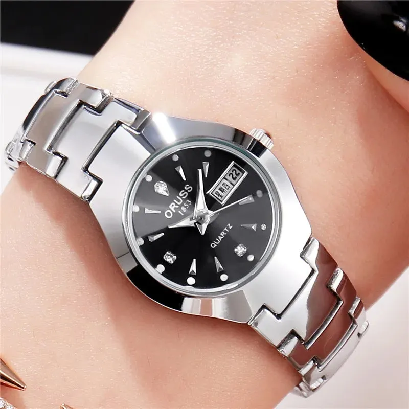 Luxury Stainless Steel Waterproof Ladies Quartz Watch