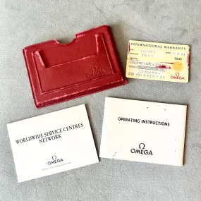 OMEGA Booklets, Card Holder and Filled Certificate