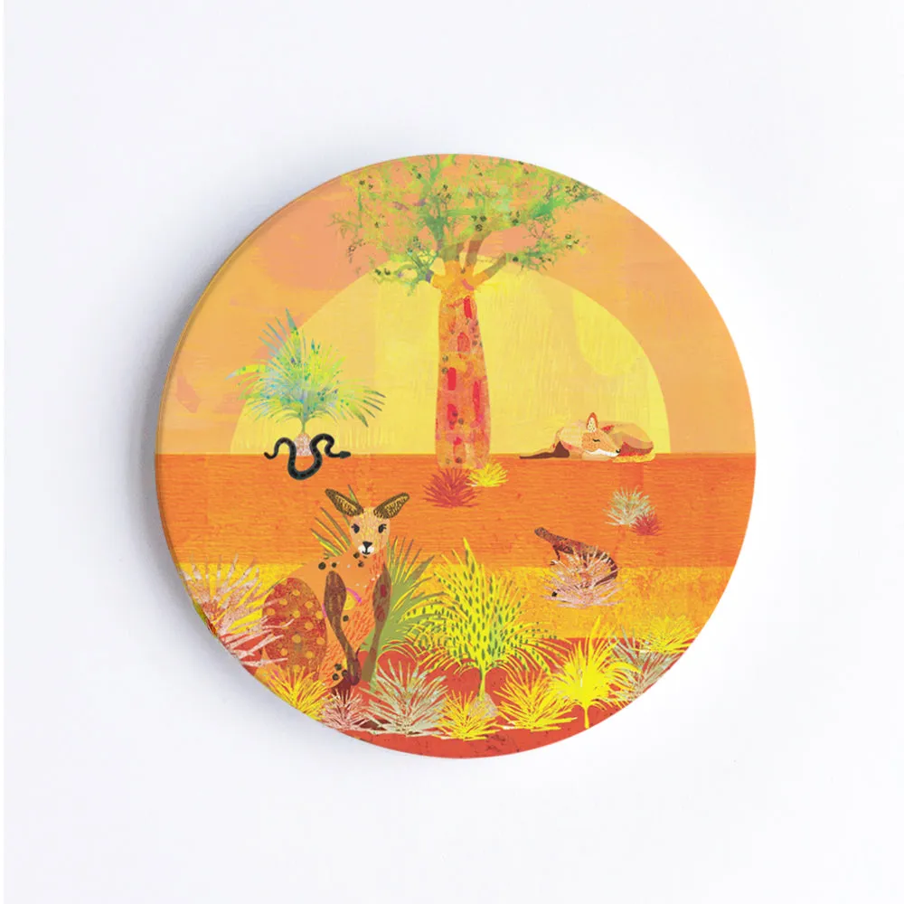 Outback Exploring Ceramic Coaster