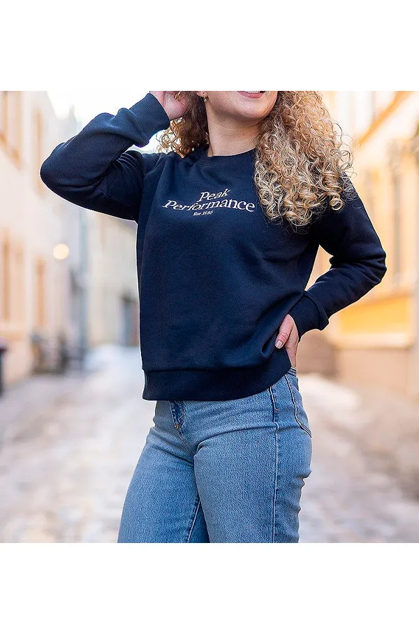 Peak Performance Women Essential Logo Sweatshirt Navy