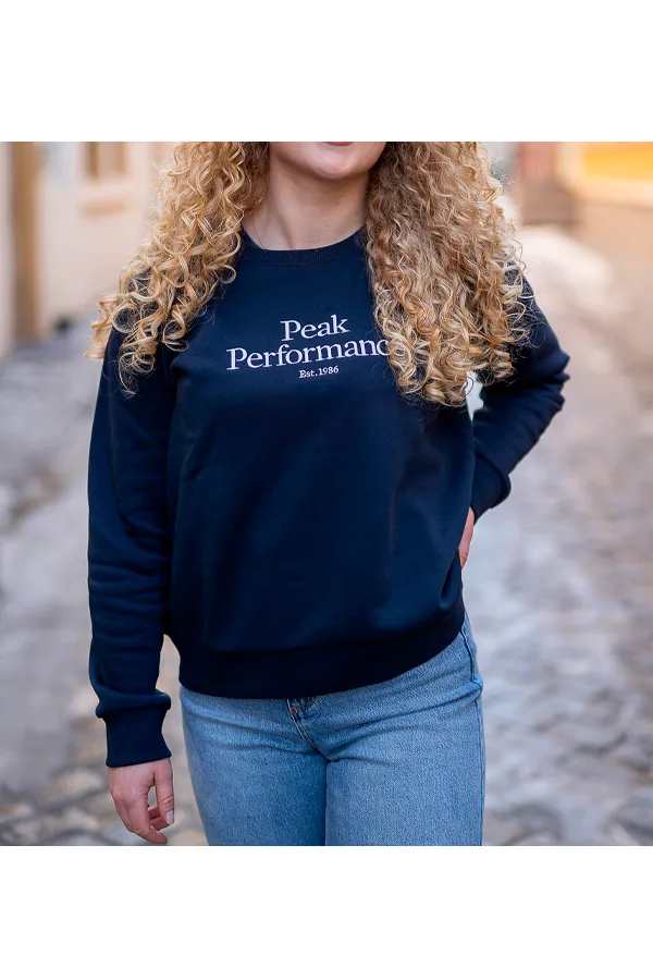 Peak Performance Women Essential Logo Sweatshirt Navy