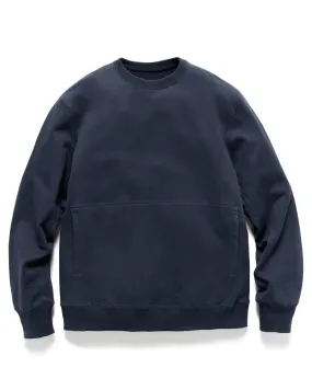 Prime Crewneck - Suvin Cotton Terry Navy