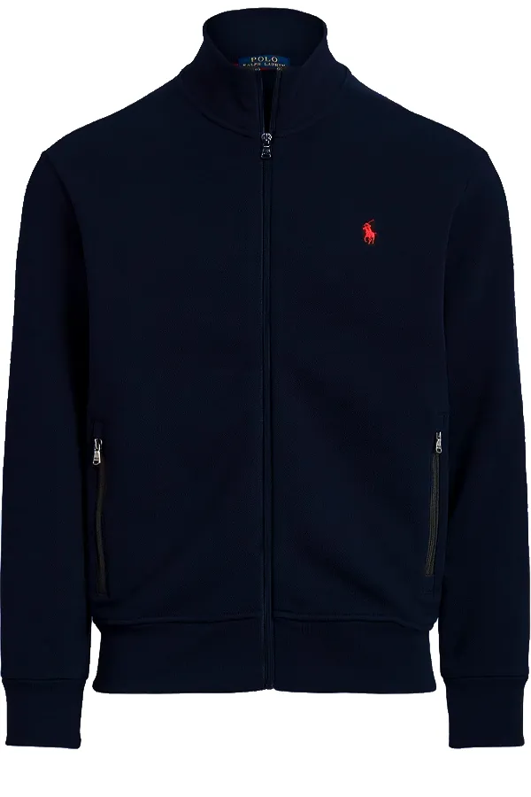 Ralph Lauren Full Zip Track Top Double Knit Navy