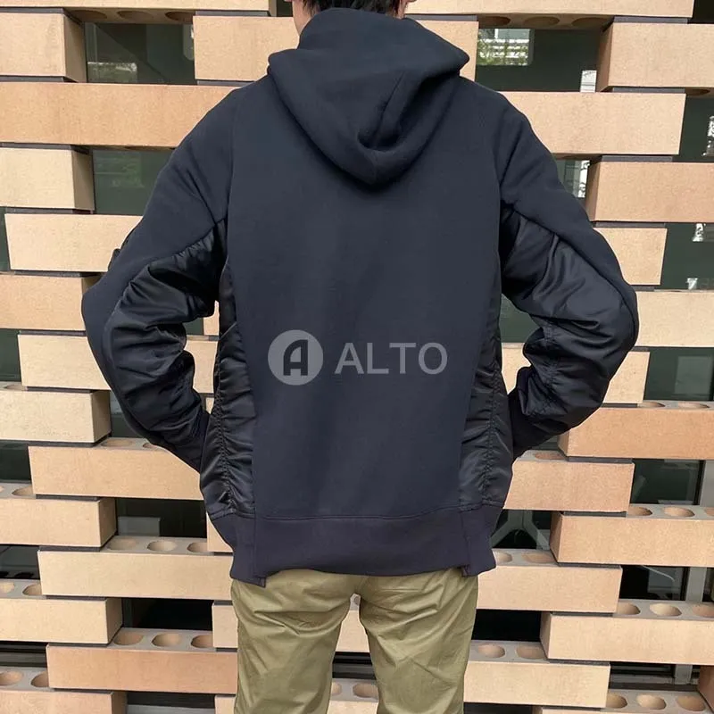 sacai  |Long Sleeves Plain Designers Hoodies