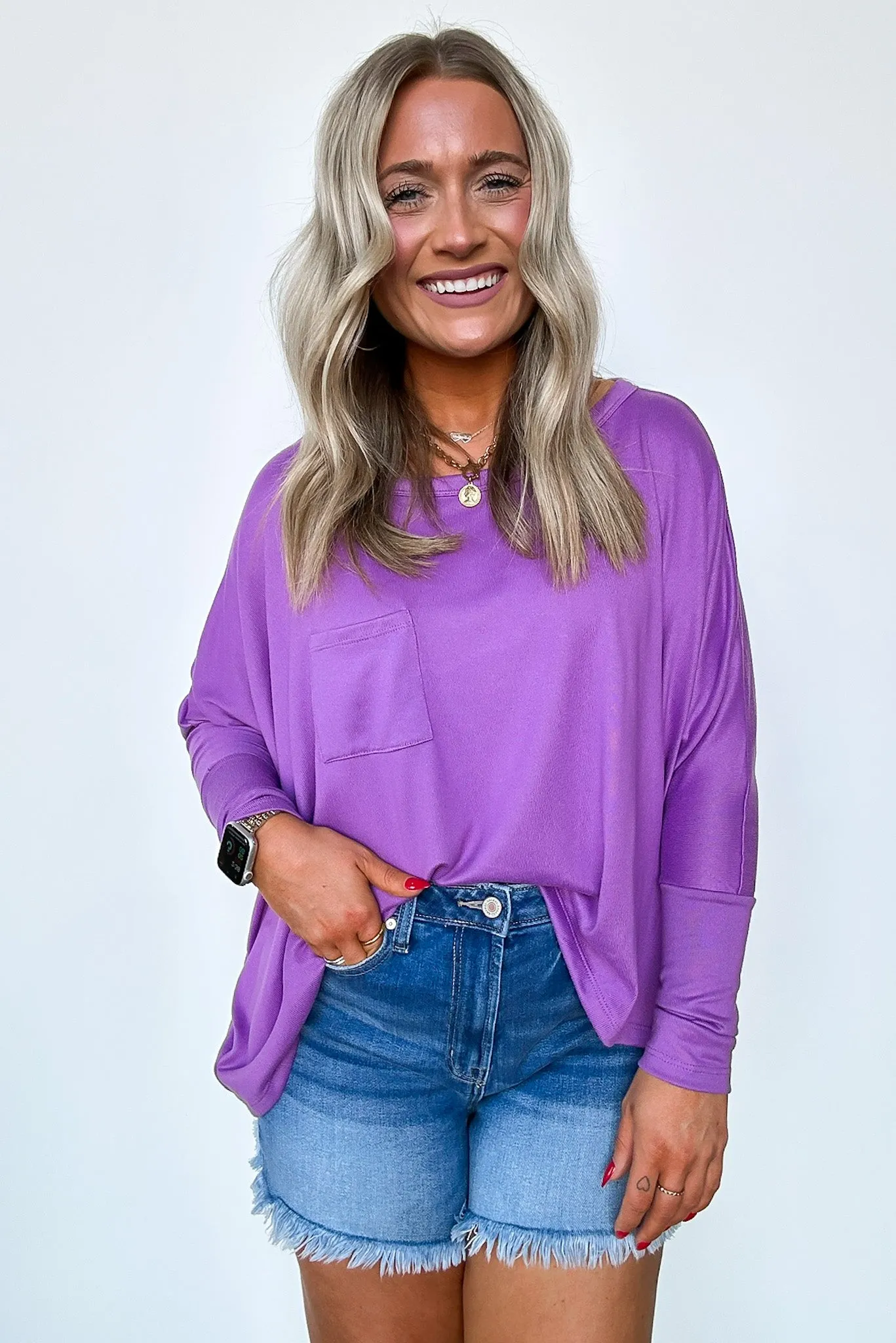 Sarafina Dolman Sleeve Pocket Top