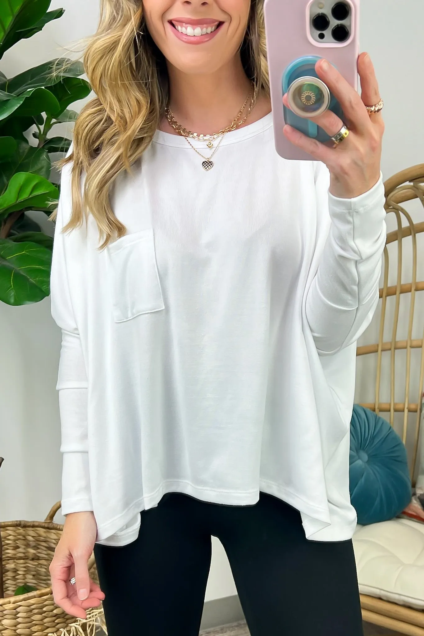 Sarafina Dolman Sleeve Pocket Top